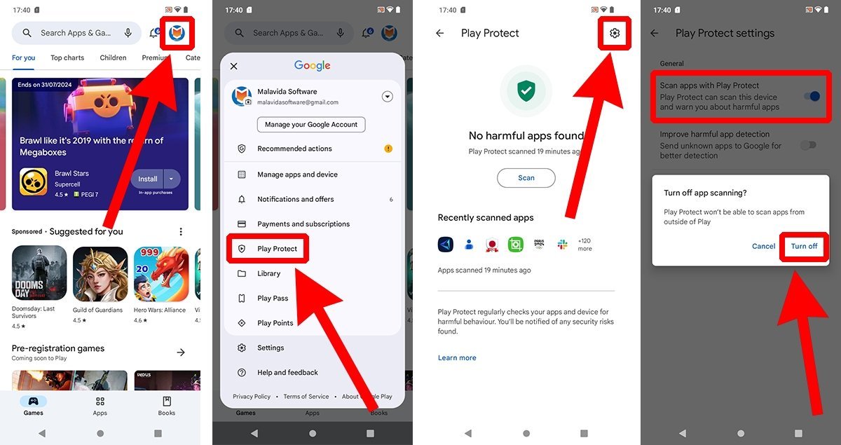 How to turn off Google Play Protect